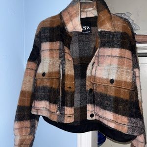 Multicolor plaid jacket by Zara